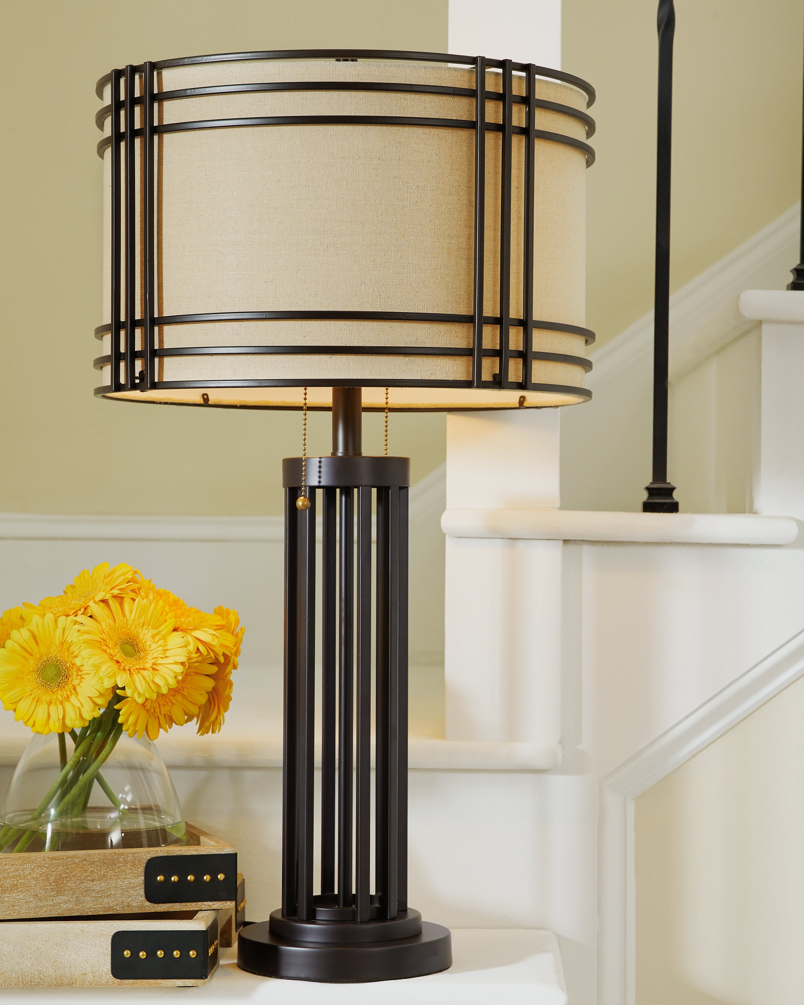 Diamond Furniture - Ashley Furniture - Hanswell Lighting - Table Lamp (Set of 2) / Dark Brown - L208294X2