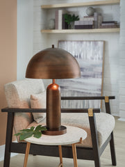 Diamond Furniture - Ashley Furniture - Wendfield Lighting - Metal Table Lamp (1/CN) / Antique Copper Finish - L208434