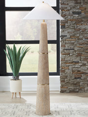 Diamond Furniture - Ashley Furniture - Gasparleigh Lighting - Poly Floor Lamp (1/CN) / Brown/Gold Finish - L235811