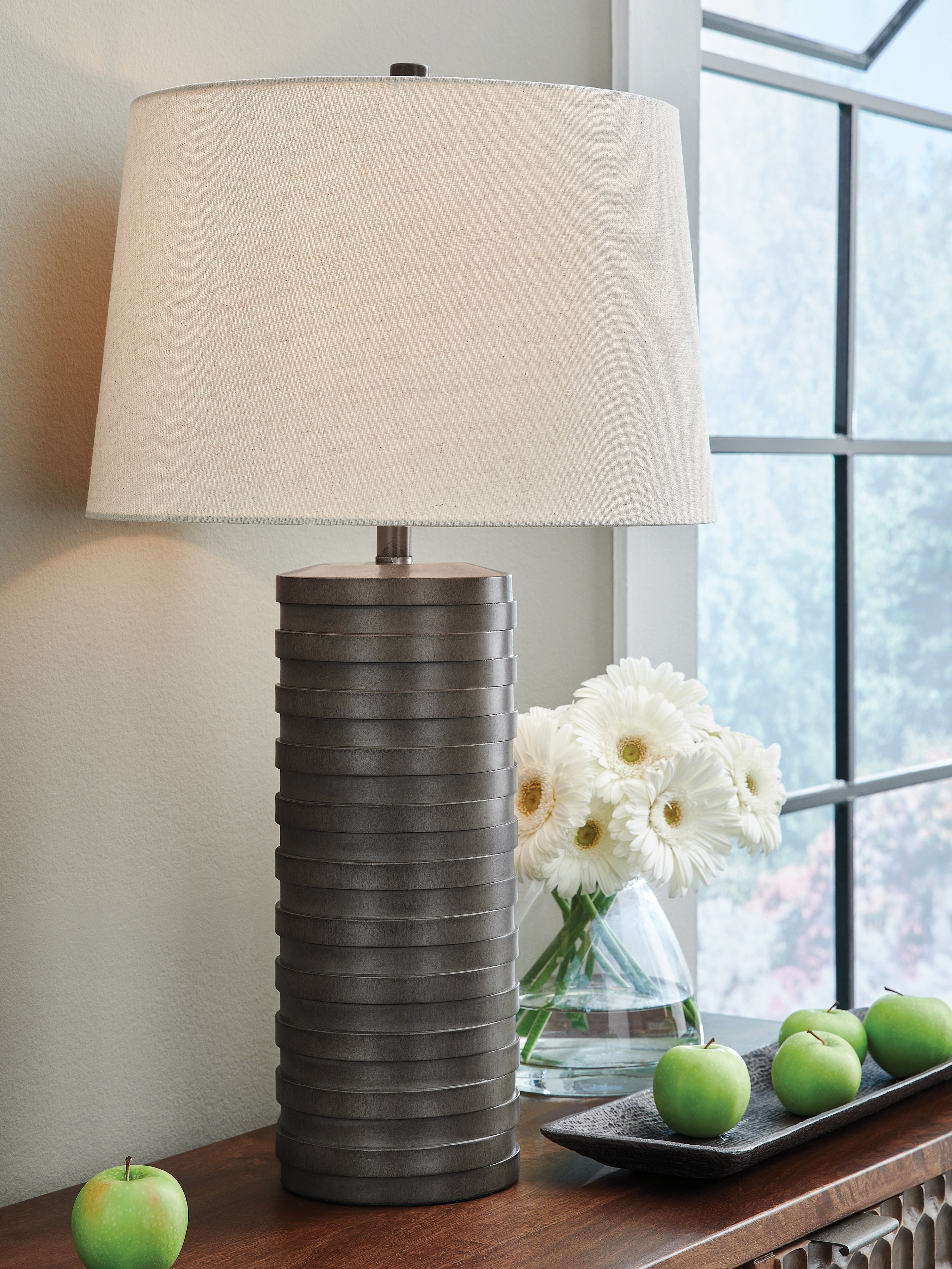 Diamond Furniture - Ashley Furniture - Neilett Table Lamp (Set of 2) - Poly Table Lamp (Set of 2) - L243704