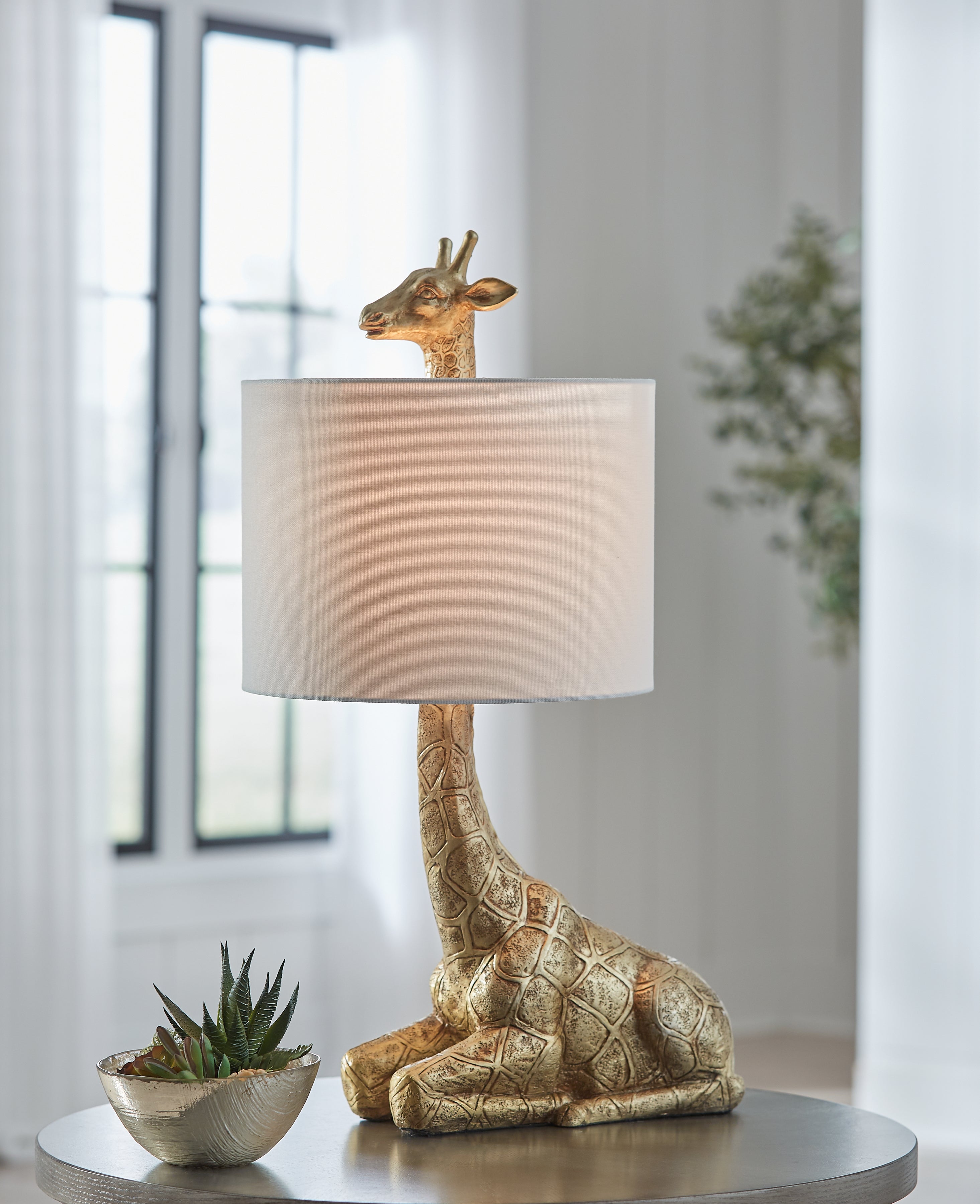 Diamond Furniture - Ashley Furniture - Ferrison Lighting - 2-Piece Lamp Set / Gold Finish - L317004X2