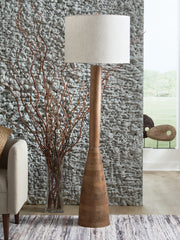 Diamond Furniture - Ashley Furniture - Ailsa Lighting - Wood Floor Lamp (1/CN) / Natural Brown - L329111