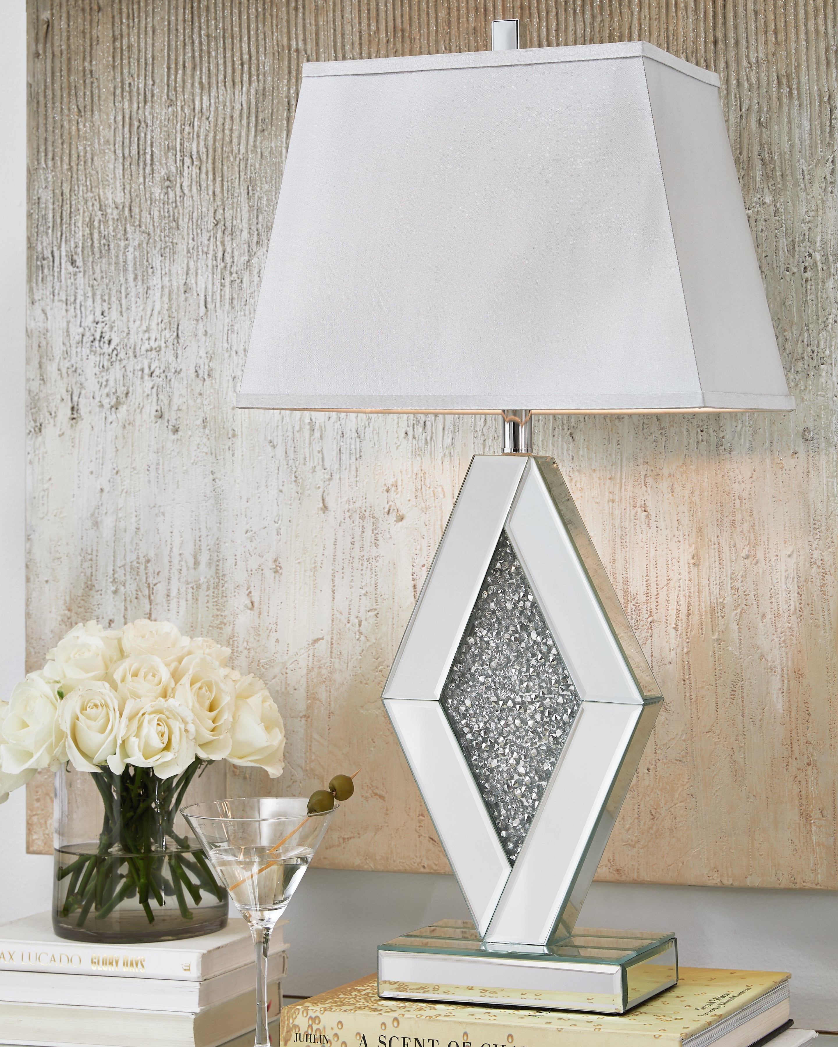 Diamond Furniture - Ashley Furniture - Prunella Lighting - Table Lamp (Set of 2) / Silver Finish - L429034X2