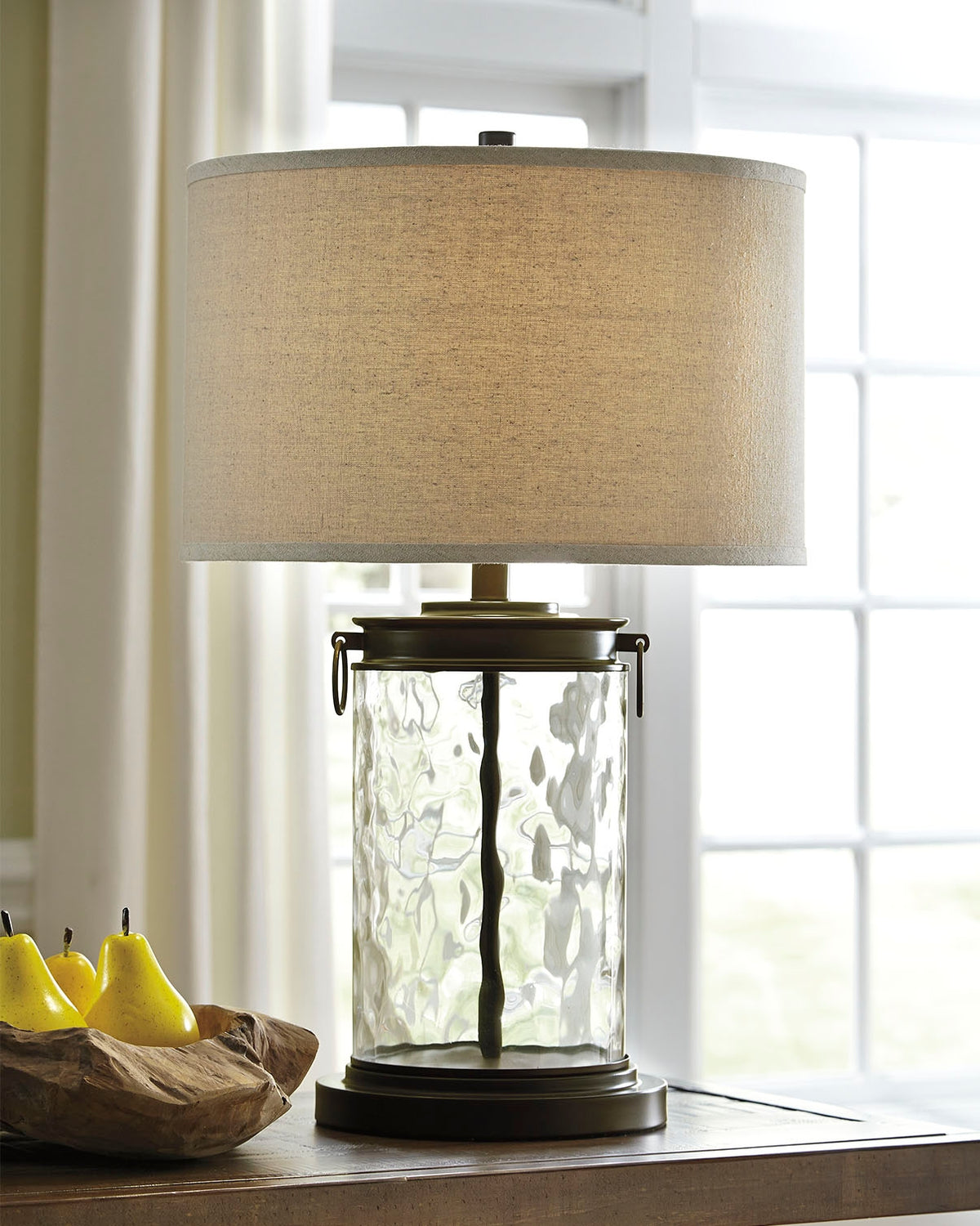 Diamond Furniture - Ashley Furniture - Tailynn Lighting - Table Lamp (Set of 2) / Clear/Bronze Finish - L430324X2