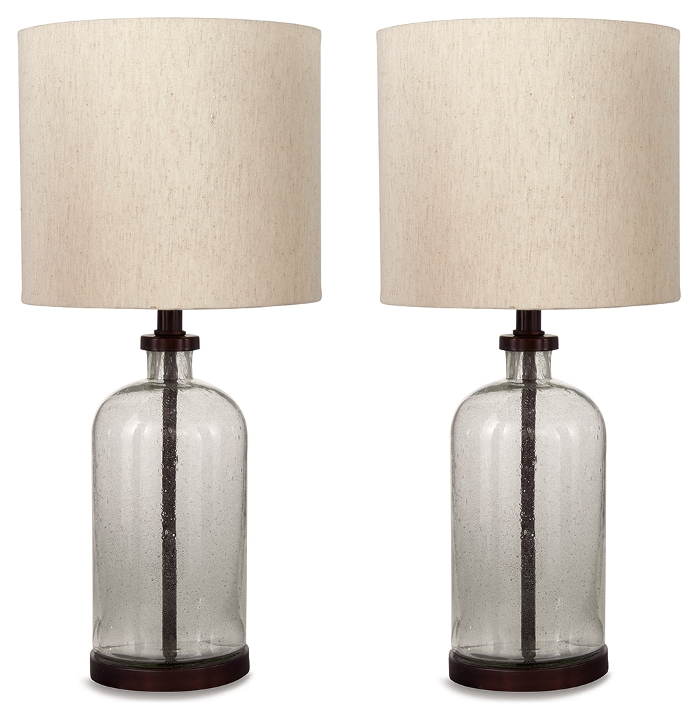 Diamond Furniture - Ashley Furniture - Bandile Lighting - Table Lamp (Set of 2) / Clear/Bronze Finish - L430674X2
