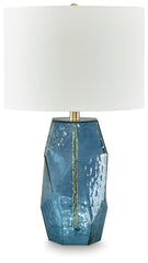 Diamond Furniture - Ashley Furniture - Tallow Lighting - Glass Table Lamp (1/CN) / Blue - L430854