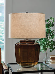 Diamond Furniture - Ashley Furniture - Bainmore Lighting - Glass Table Lamp (1/CN) / Amber - L430914