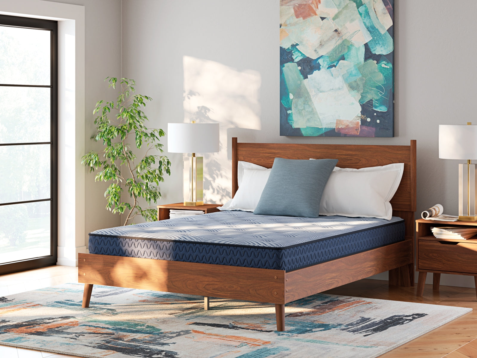 Diamond Furniture - Ashley Furniture - Peak 2.0 Bonnell Mattresses - California King / Light Blue - M20151