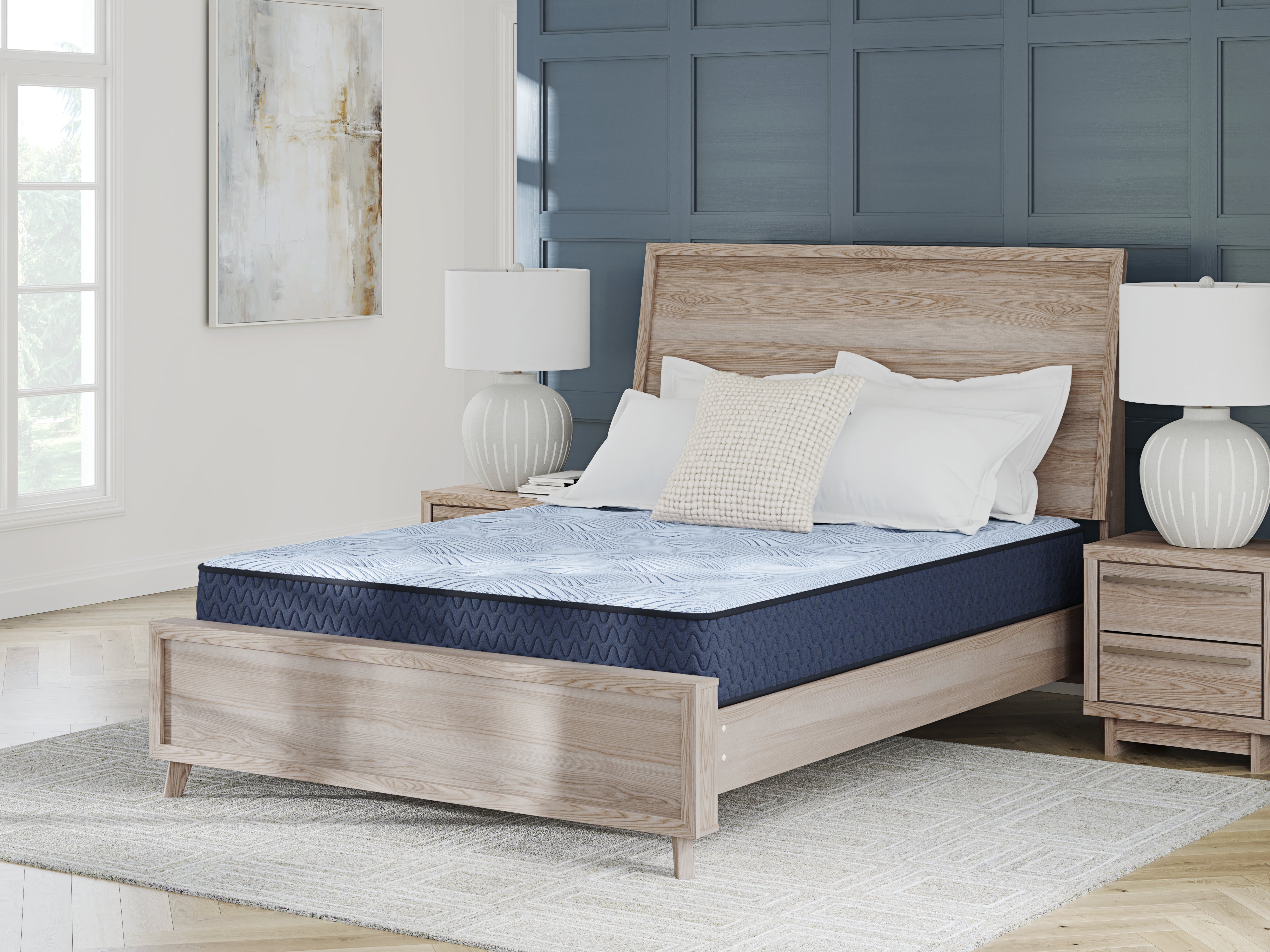 Diamond Furniture - Ashley Furniture - Peak 2.0 10 Hybrid Mattresses - Queen / Light Blue - M20231