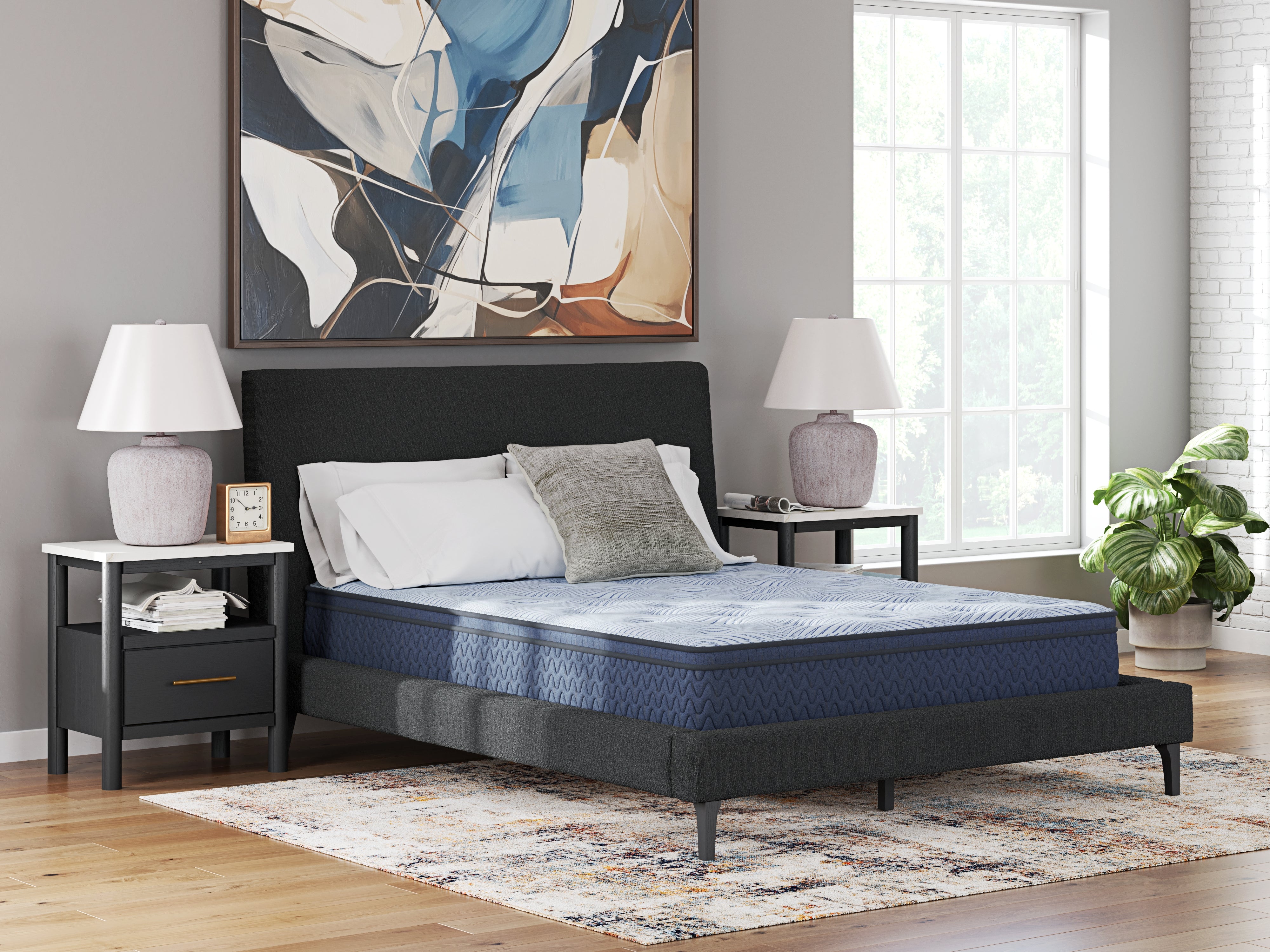 Diamond Furniture - Ashley Furniture - Peak 2.0 12 Hybrid Mattresses - Queen / Light Blue - M20331