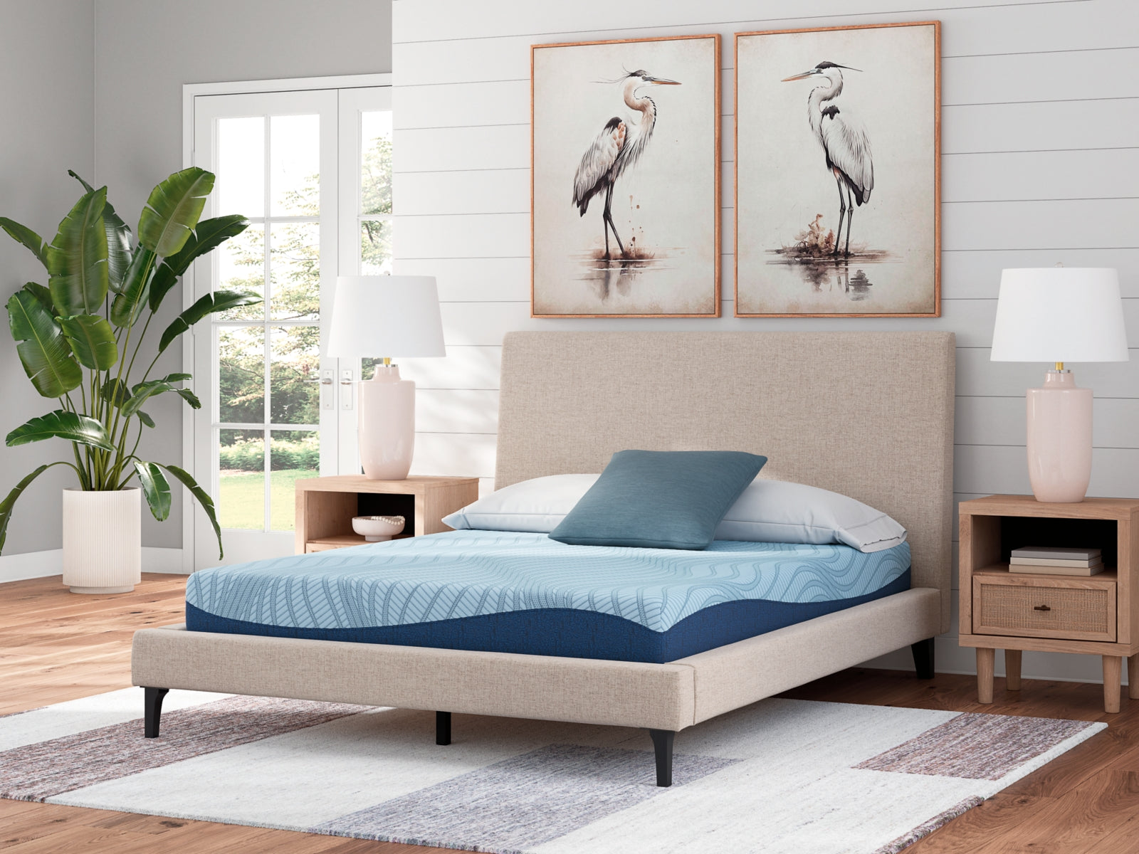 Diamond Furniture - Ashley Furniture - Peak 2.0 8 Memory Foam Mattresses - King / White - M20441