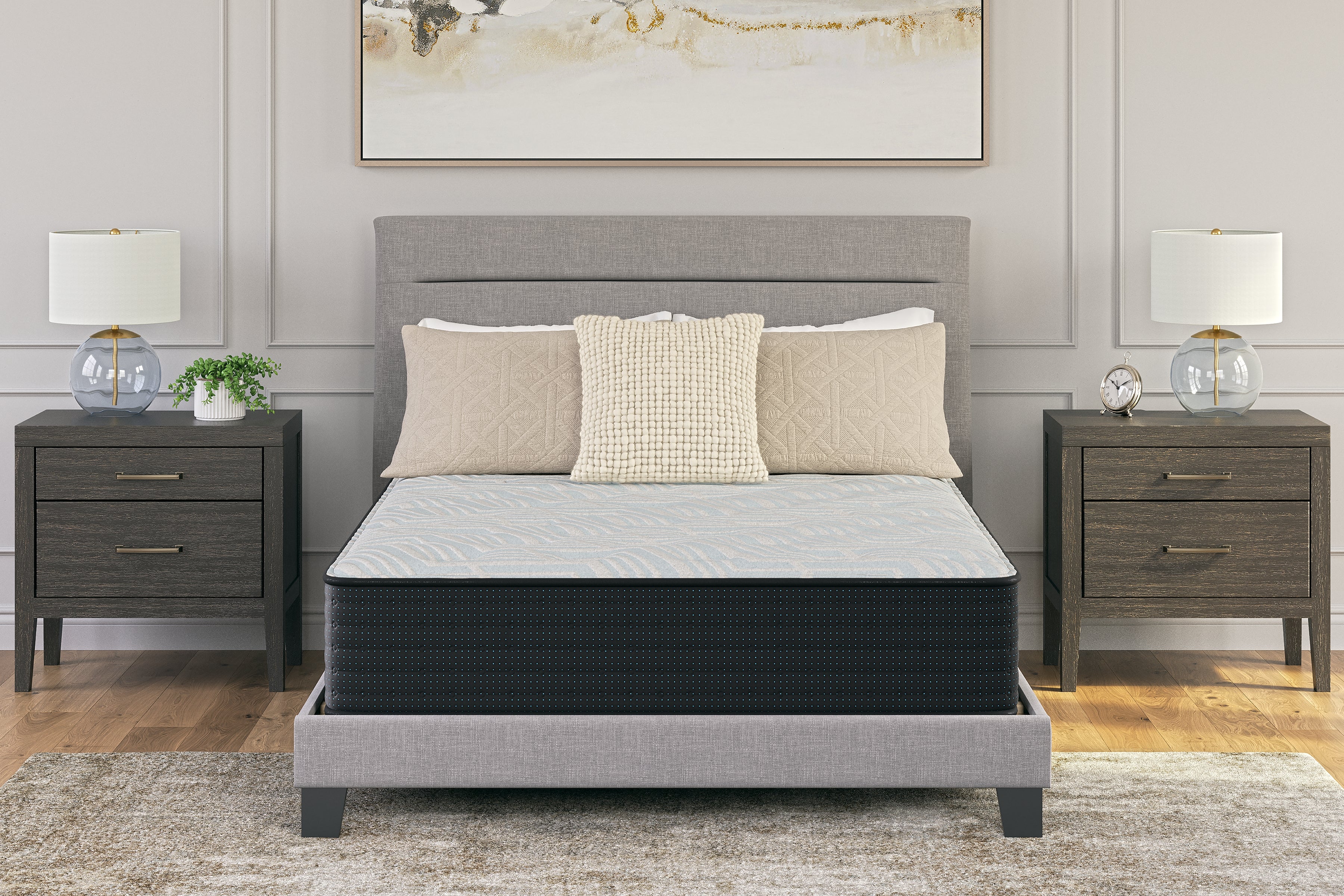 Diamond Furniture - Ashley Furniture - Palisades Firm Mattresses - King / Gray/Blue - M41541