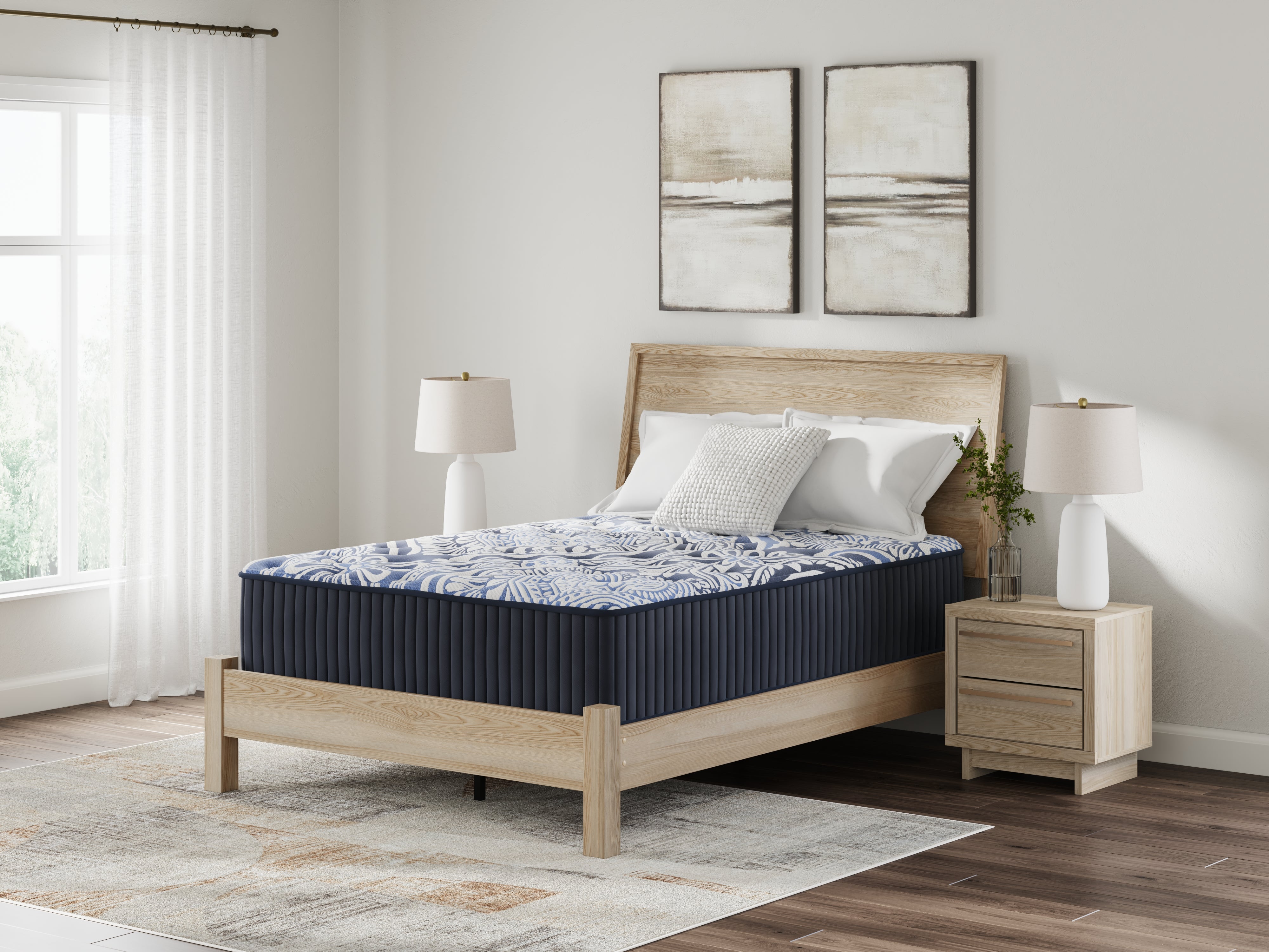 Diamond Furniture - Ashley Furniture - Firm Luxe 2.0 Mattresses - Queen / Blue - M49631