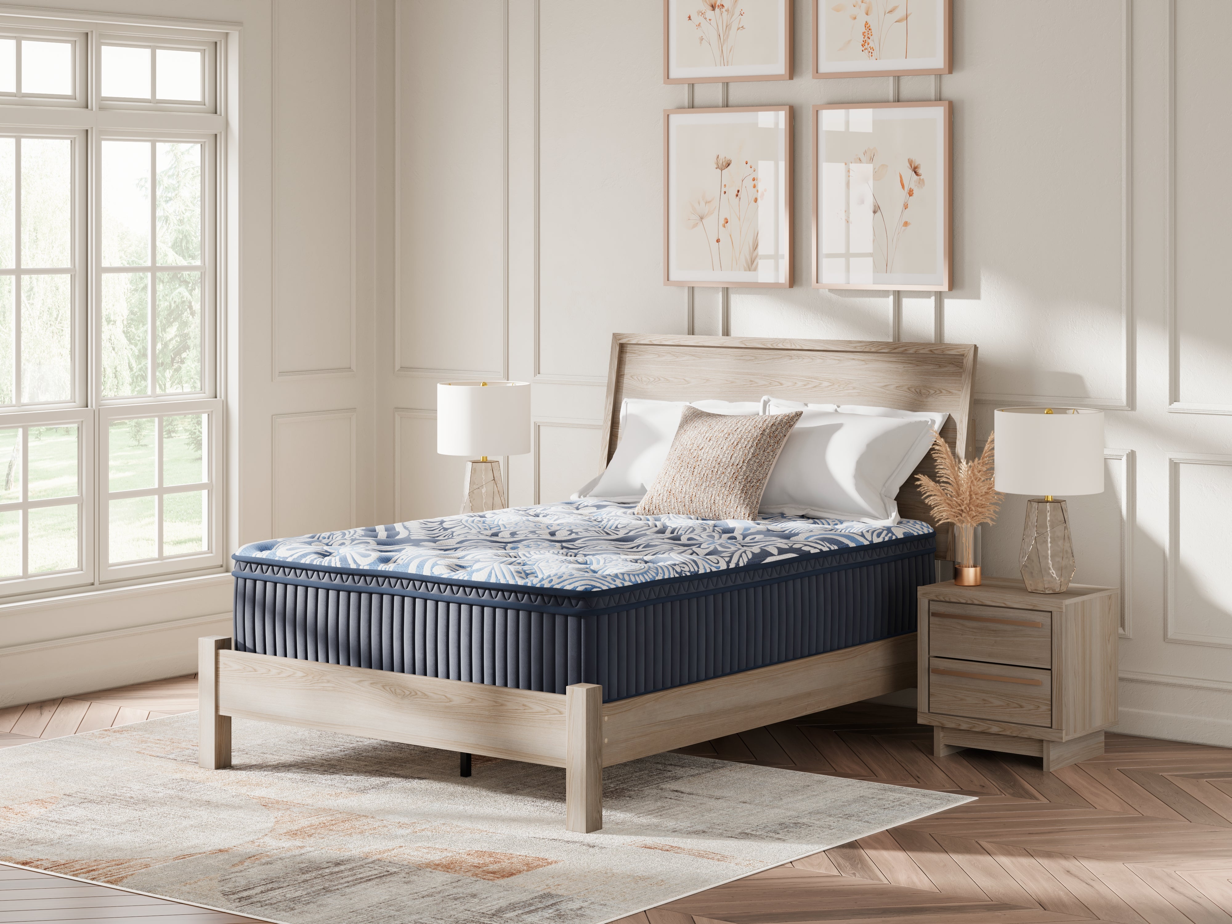 Diamond Furniture - Ashley Furniture - Plush Luxe 2.0 Mattresses - Queen / Blue - M49731