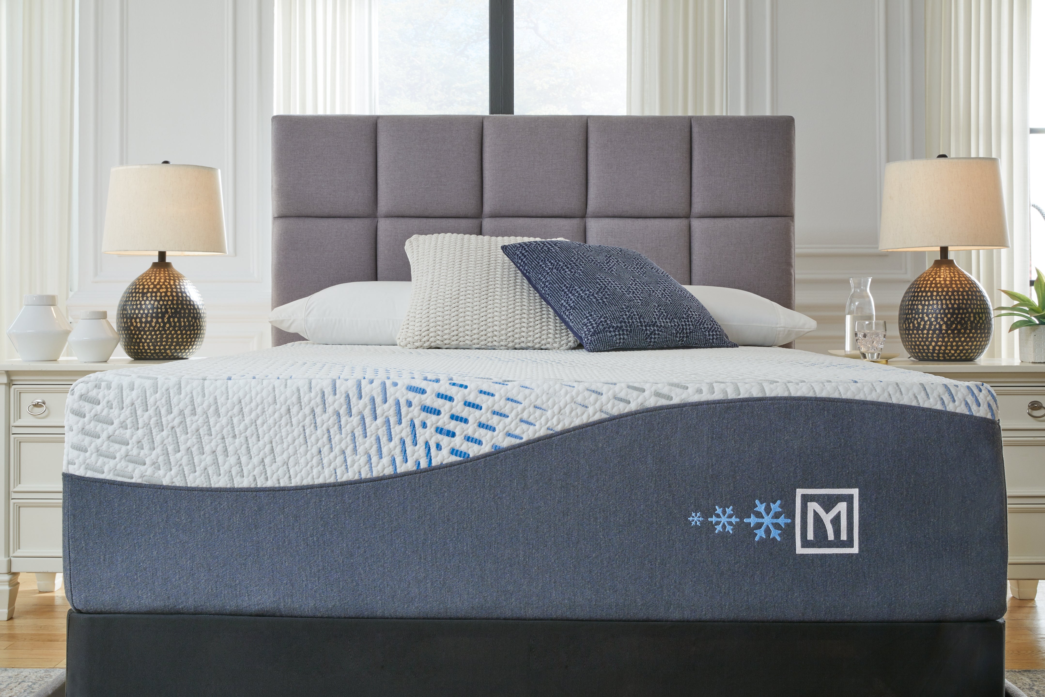Diamond Furniture - Ashley Furniture - Millennium Cushion Firm Gel Memory Foam Hybrid Mattresses - California King / White - M50751