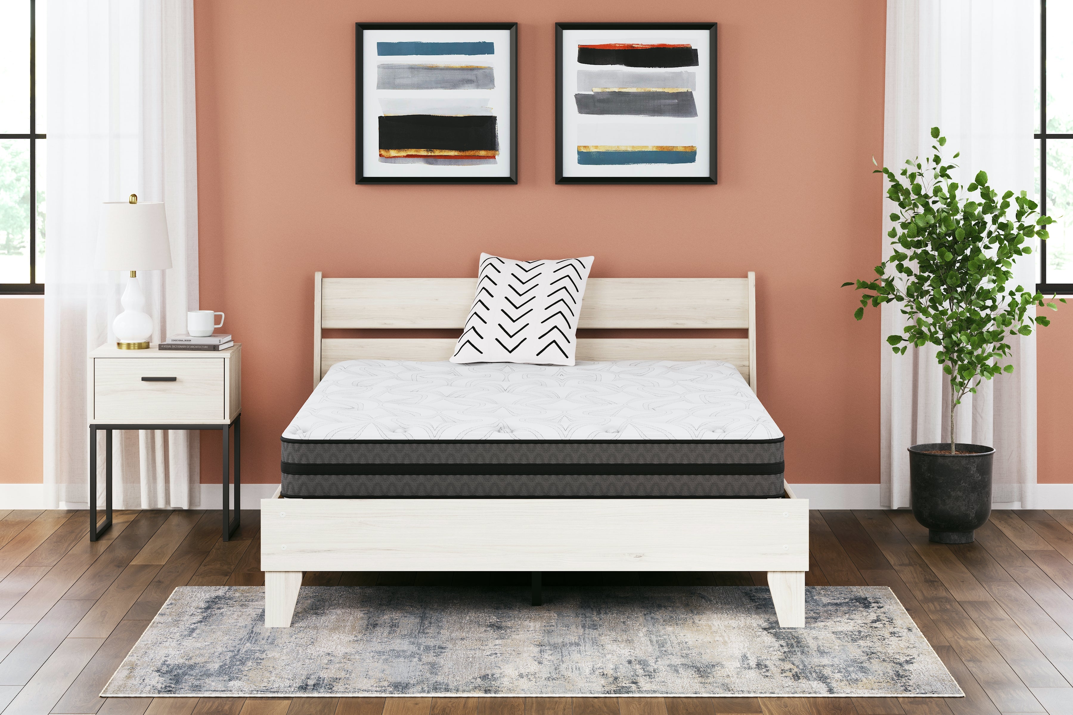 Diamond Furniture - Ashley Furniture - 10 Inch Pocketed Hybrid Mattresses - Full / White - M58921