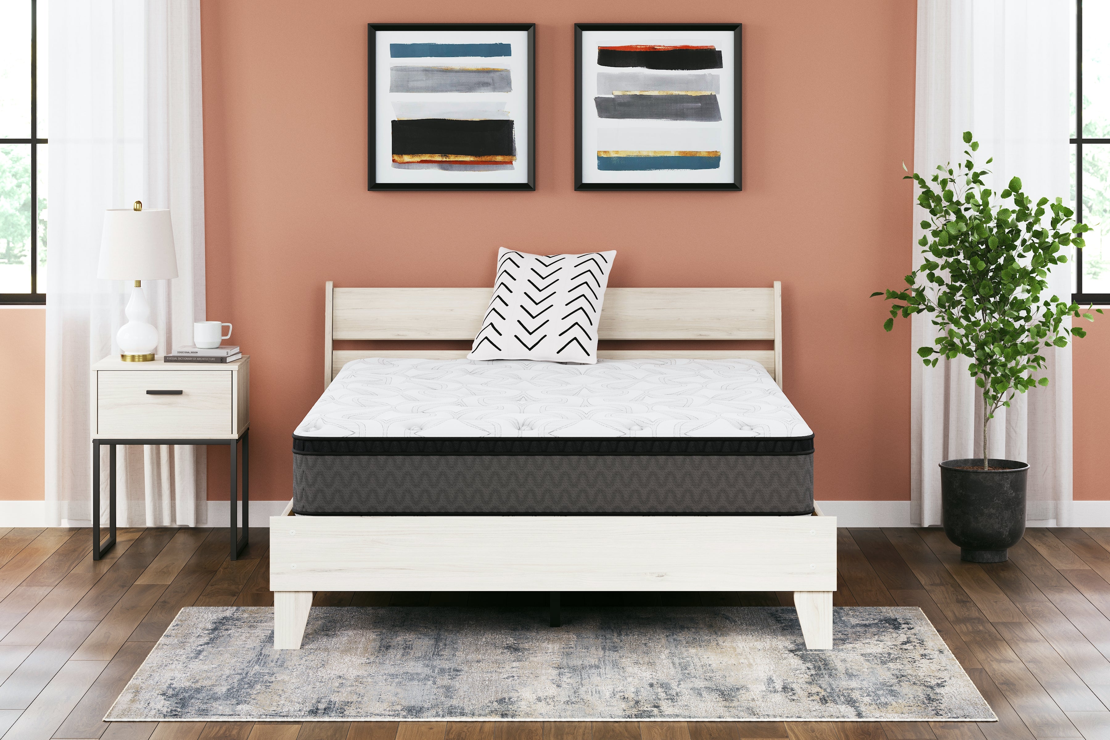 Diamond Furniture - Ashley Furniture - 12 Inch Pocketed Hybrid Mattresses - Queen / White - M59031