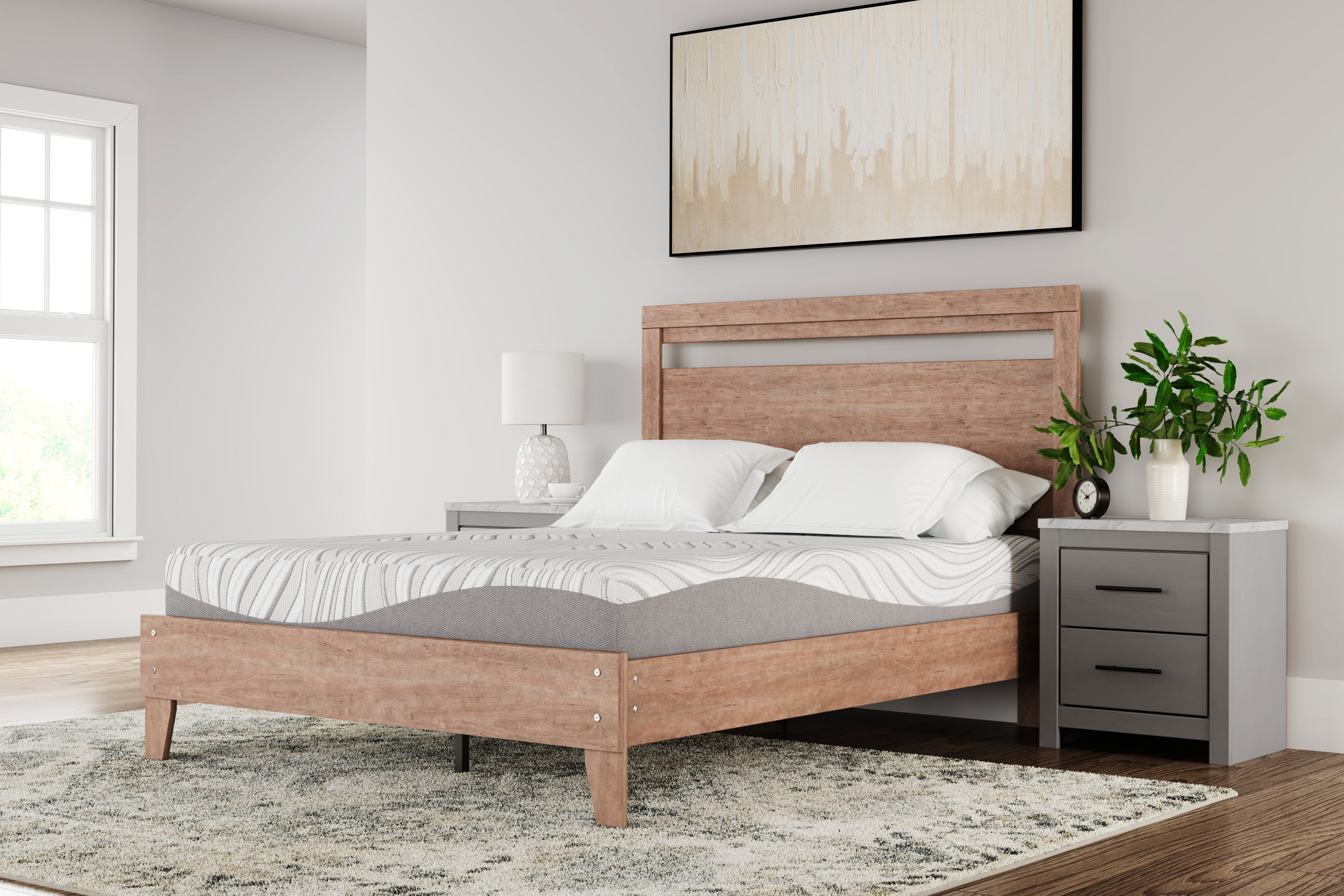 Diamond Furniture - Ashley Furniture - 10 Inch Memory Foam Mattresses - Twin / White - M59211
