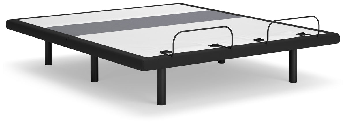 Diamond Furniture - Ashley Furniture - Best Base with Lumbar and Audio California King Adjustable Base - Cal King Adjustable Base / Charcoal Gray - M5X592