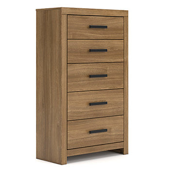 Diamond Furniture - Ashley Furniture - Broachmyn Chest of Drawers - Five Drawer Chest / Auburn - PCB1116-46