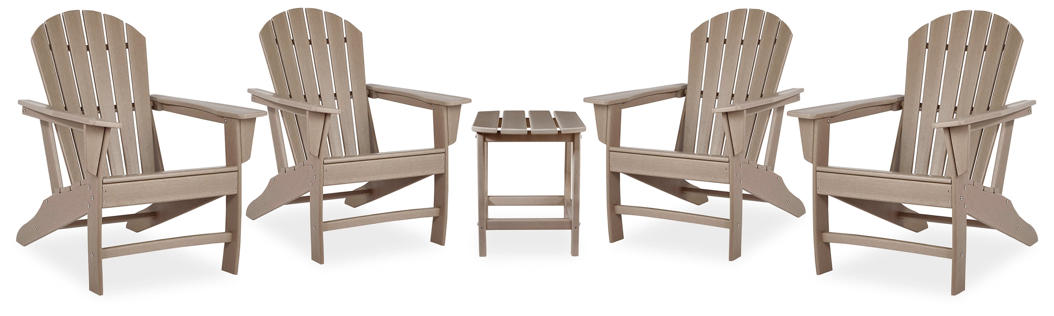 Diamond Furniture - Ashley Furniture - Sundown Treasure 4 Adirondack Chairs and Outdoor End Table - 4 Adirondack Chairs and Outdoor End Table - P014P2