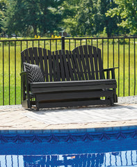 Diamond Furniture - Ashley Furniture - Hyland wave Outdoor - Rectangular Cocktail Table / Black - P108-701