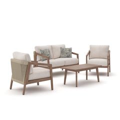 Nature Lane Outdoor Sofa/Chairs/Table (Set of 4)