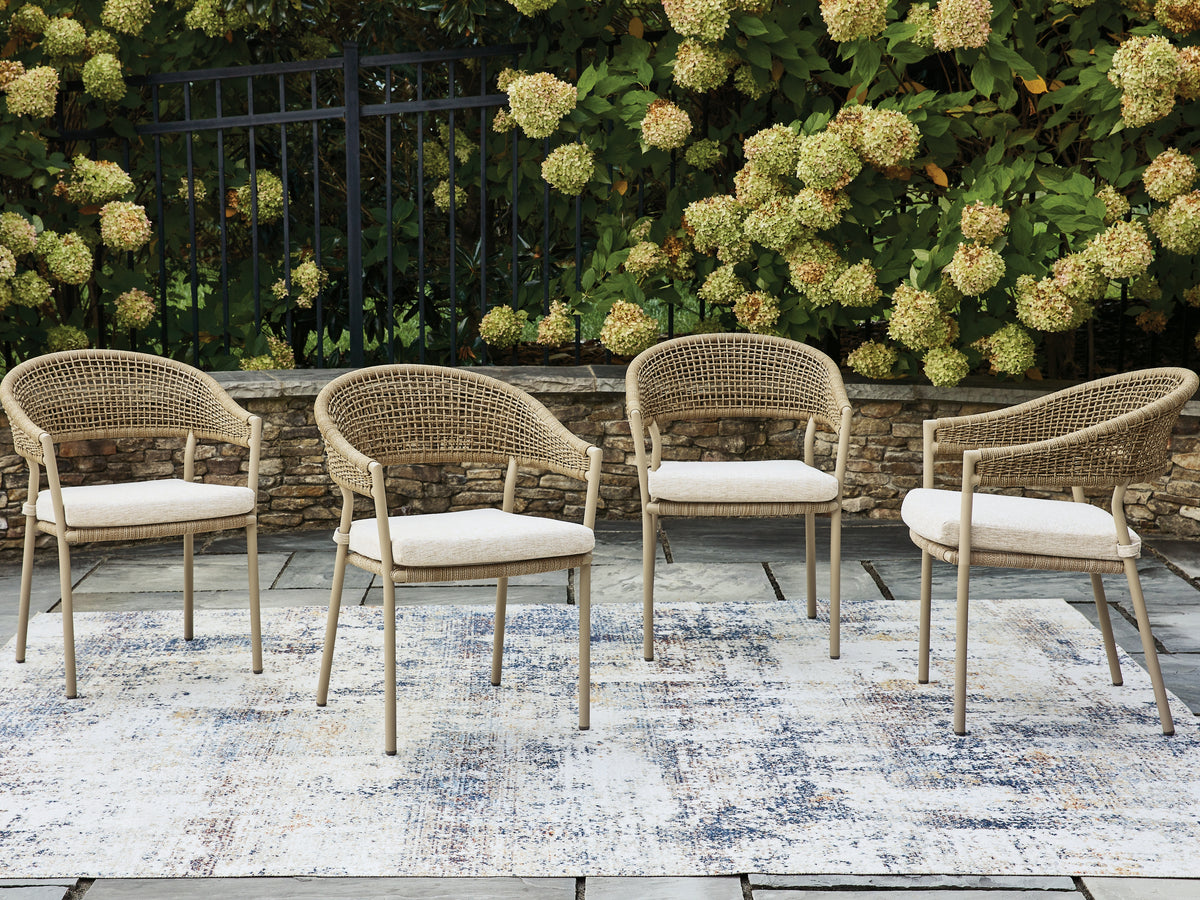 Diamond Furniture - Ashley Furniture - Orchard Beach Outdoor Arm Chair with Cushion (Set of 4) - Arm Chair With Cushion (4/CN) - PCP373-601A