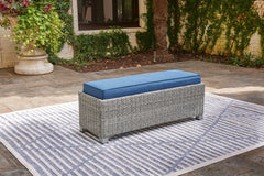 Diamond Furniture - Ashley Furniture - Naples Beach Outdoor Bench with Cushion - Bench with Cushion - P439-600