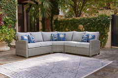 Diamond Furniture - Ashley Furniture - Naples Beach 3-Piece Outdoor Sectional - 3-Piece Outdoor Sectional - P439P1