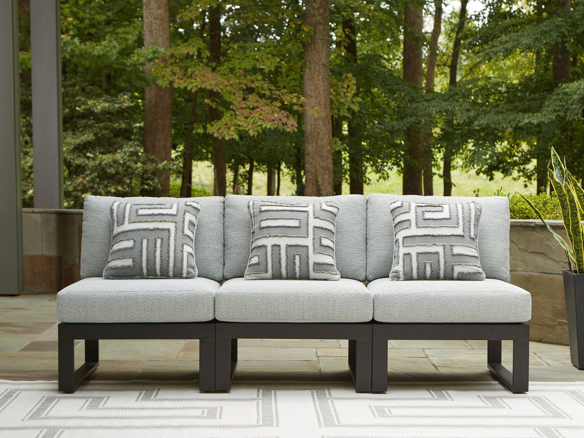 Diamond Furniture - Ashley Furniture - Beachloft 3-Piece Outdoor Sectional - 3-Piece Outdoor Sectional - P490P6