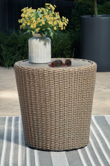 Diamond Furniture - Ashley Furniture - Danson Outdoor End Table - Round End Table - P505-706
