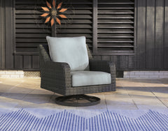 Diamond Furniture - Ashley Furniture - Elite Park Outdoor - Bench with Cushion / Gray - P518-600