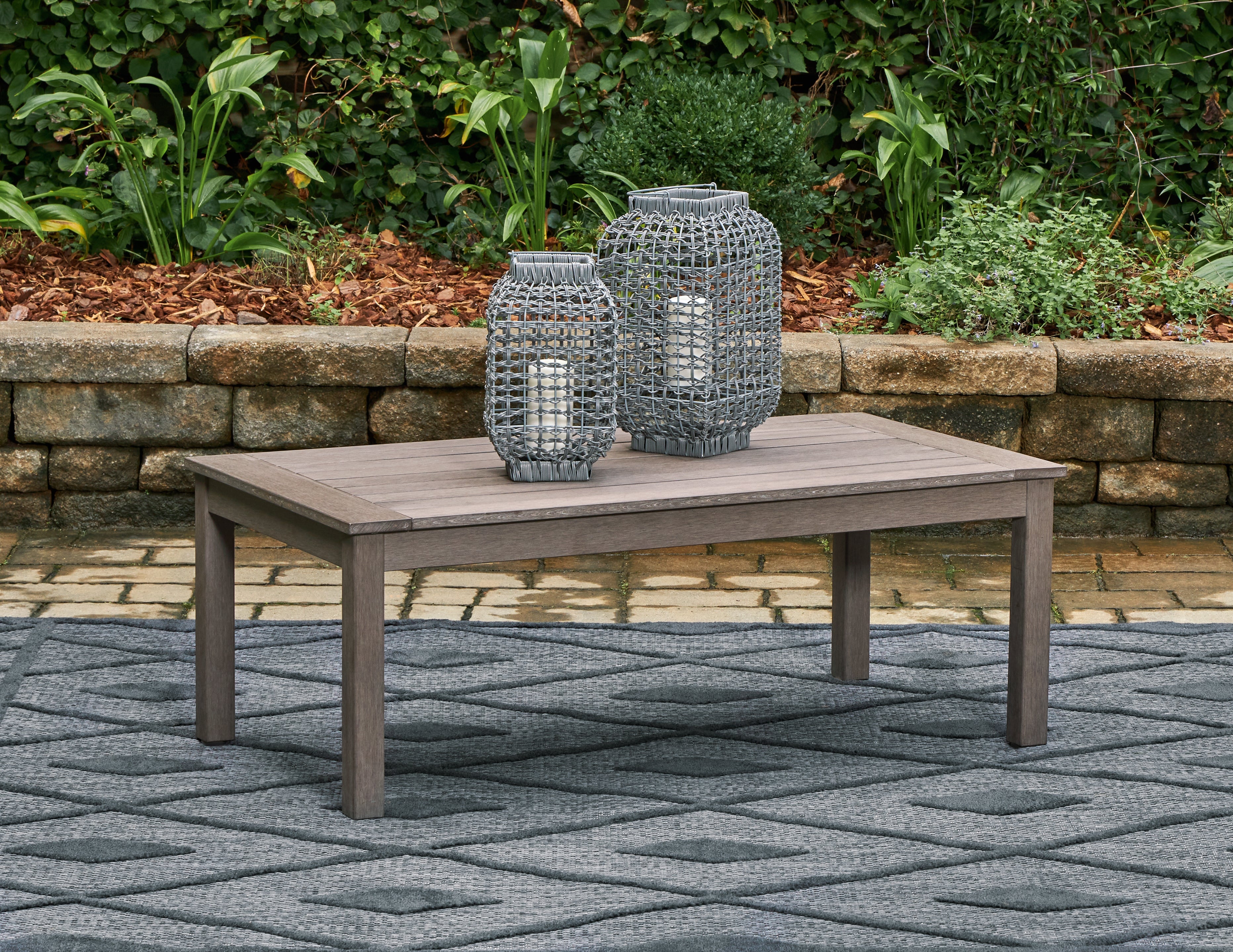 Diamond Furniture - Ashley Furniture - Hillside Barn Outdoor - Sofa with Cushion / Gray/Brown - P564-838