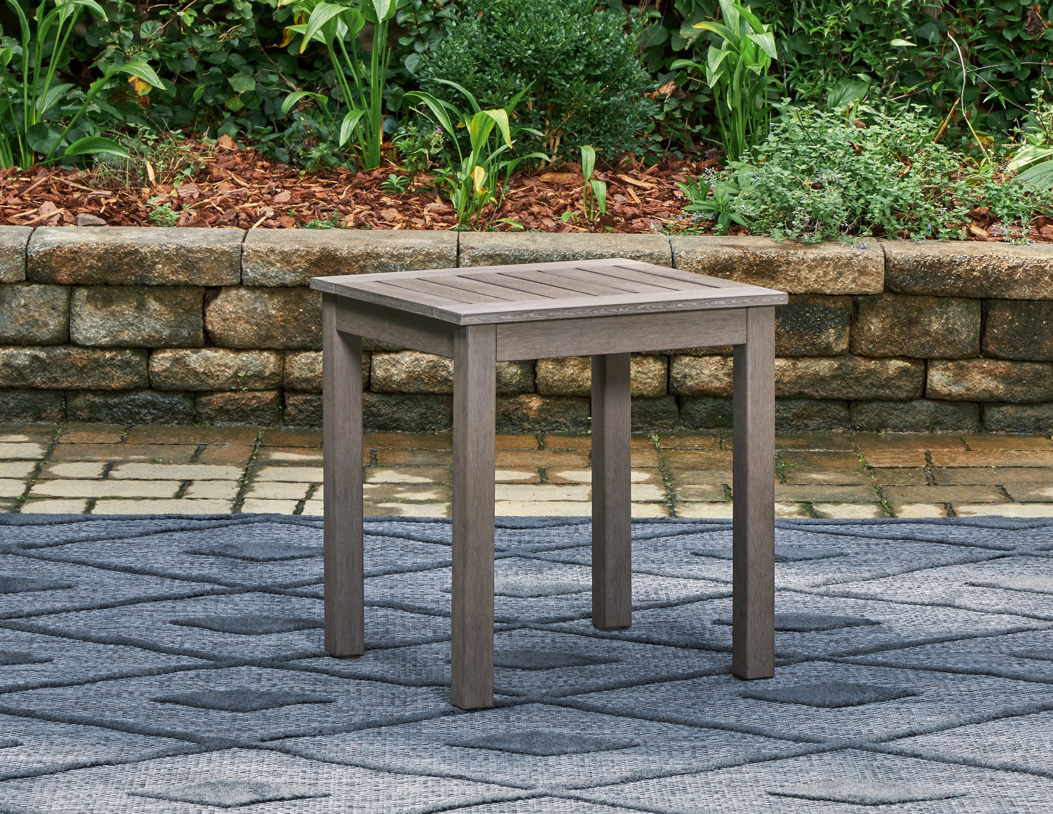 Diamond Furniture - Ashley Furniture - Hillside Barn Outdoor - Square End Table / Brown - P564-702