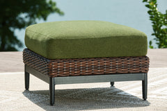 Diamond Furniture - Ashley Furniture - Horizon Hall Outdoor Ottoman with Cushion - Ottoman with Cushion - P572-814