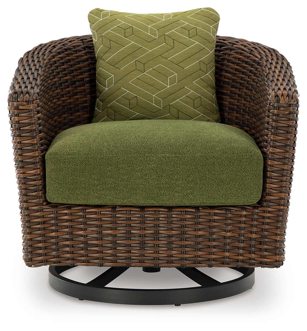 Horizon Hall Outdoor Sofa, 2 Lounge Chairs, Ottoman and Coffee Table