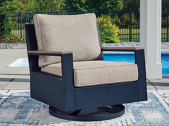 Diamond Furniture - Ashley Furniture - East Beach Outdoor Swivel Glider Chair with Cushion - Swivel Glider Chair w/Cushion - PCP587-821