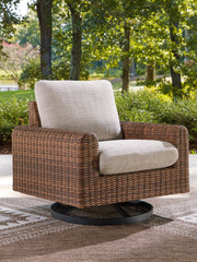 Diamond Furniture - Ashley Furniture - Dolan Creek Outdoor Swivel Lounge Chair with Cushion - Swivel Lounge w/ Cushion - PCP610-821