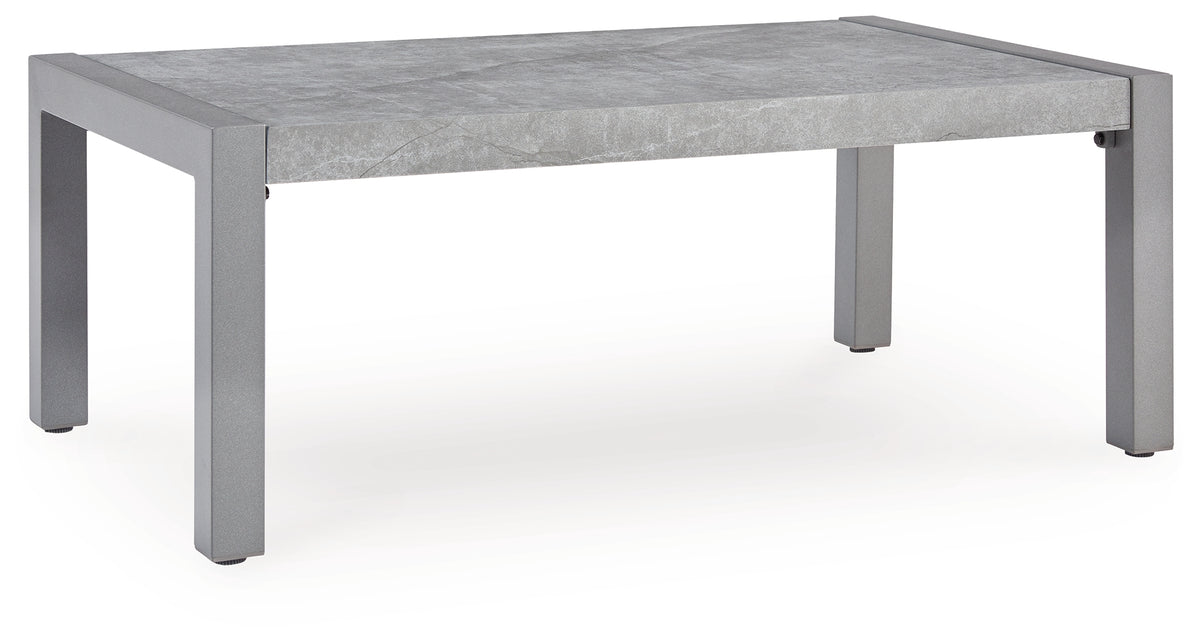 Diamond Furniture - Ashley Furniture - Hurley Park Outdoor Coffee Table - Rectangular Cocktail Table / Gray - PCP695-701
