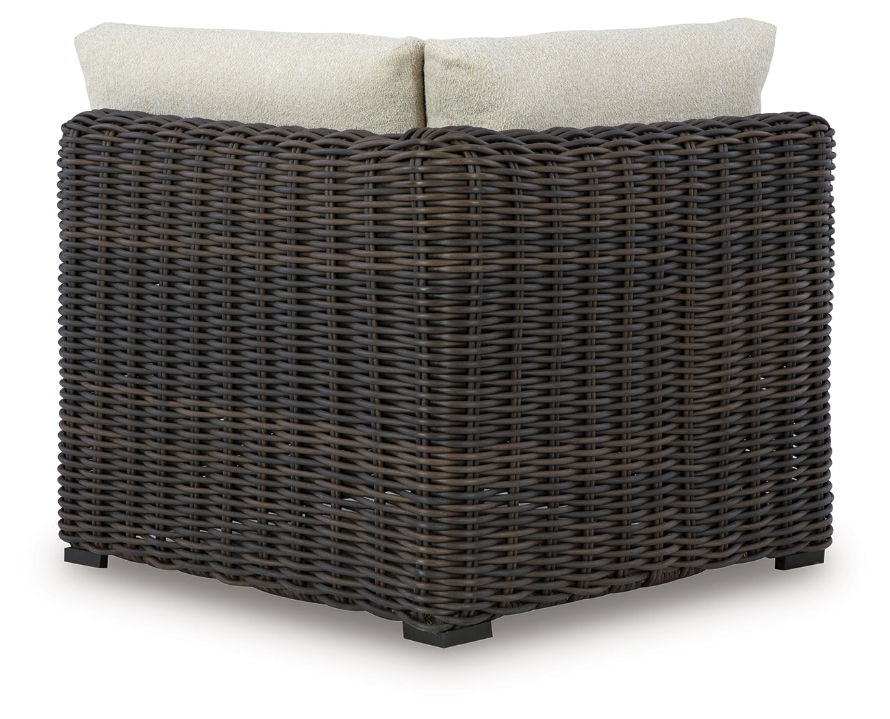 Diamond Furniture - Ashley Furniture - Kimora Outdoor - Corner with Cushion / Beige/Dark Brown - P711-877