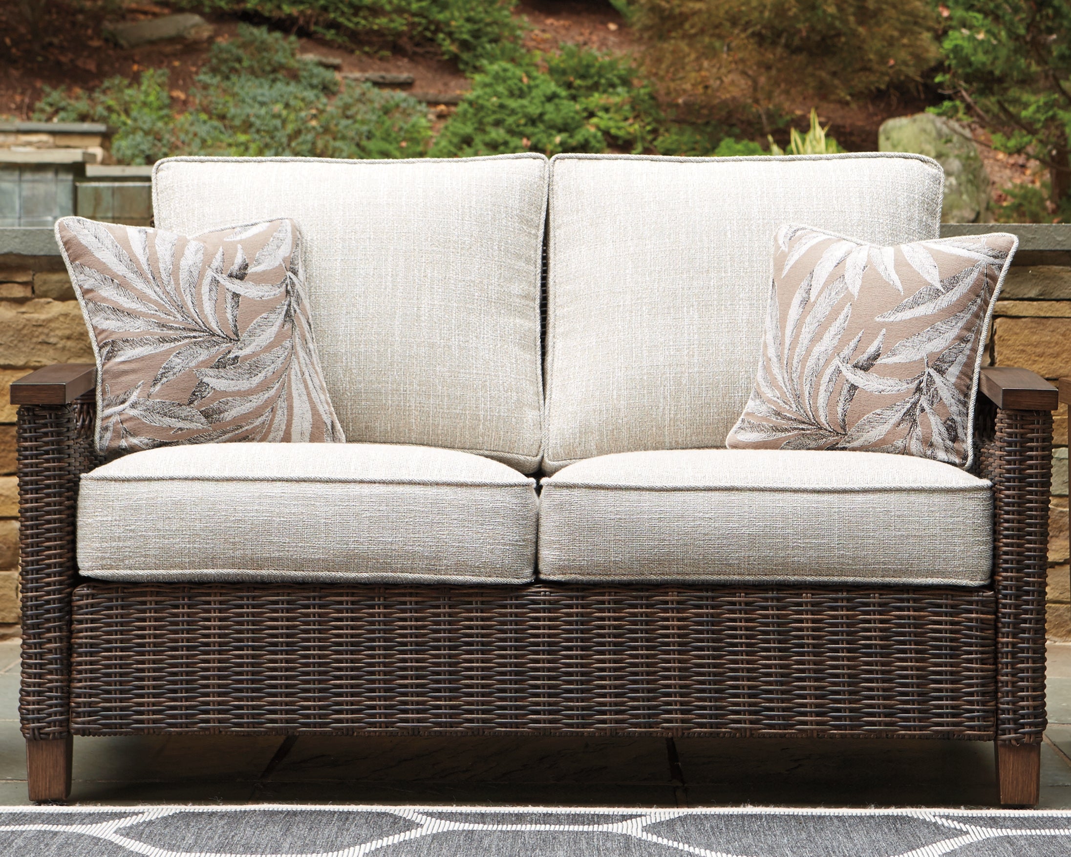 Diamond Furniture - Ashley Furniture - Paradise Trail Loveseat with Cushion - Loveseat w/Cushion - P750-835
