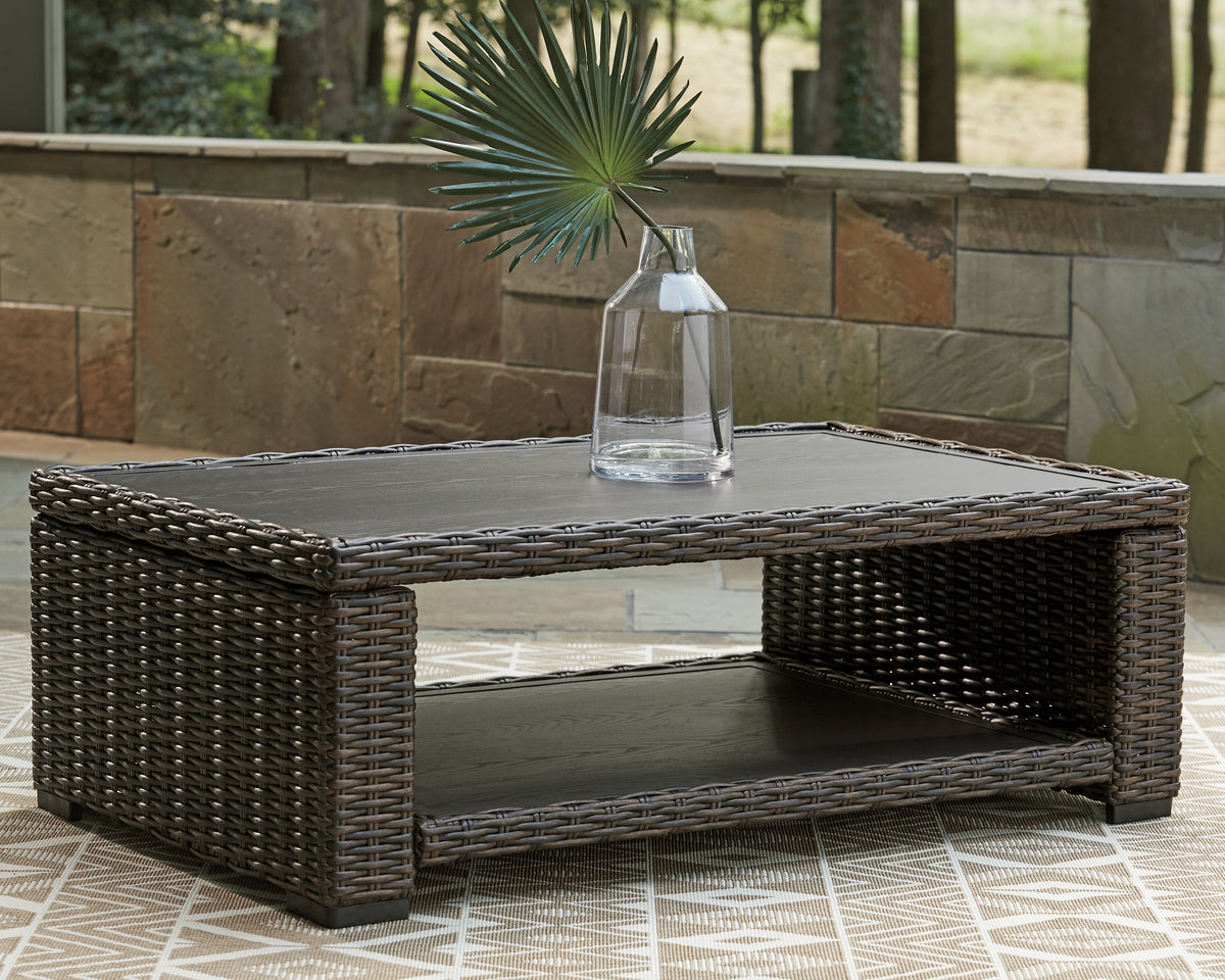 Diamond Furniture - Ashley Furniture - Grasson Lane Outdoor - Square End Table / Brown - P783-702