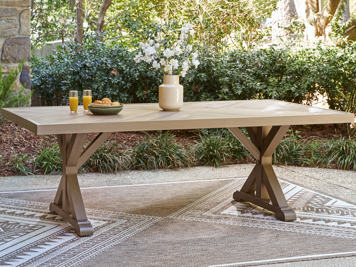 Diamond Furniture - Ashley Furniture - Laguna Heights Outdoor Dining Table - RECT Dining Table w/UMB OPT - PCP790-625