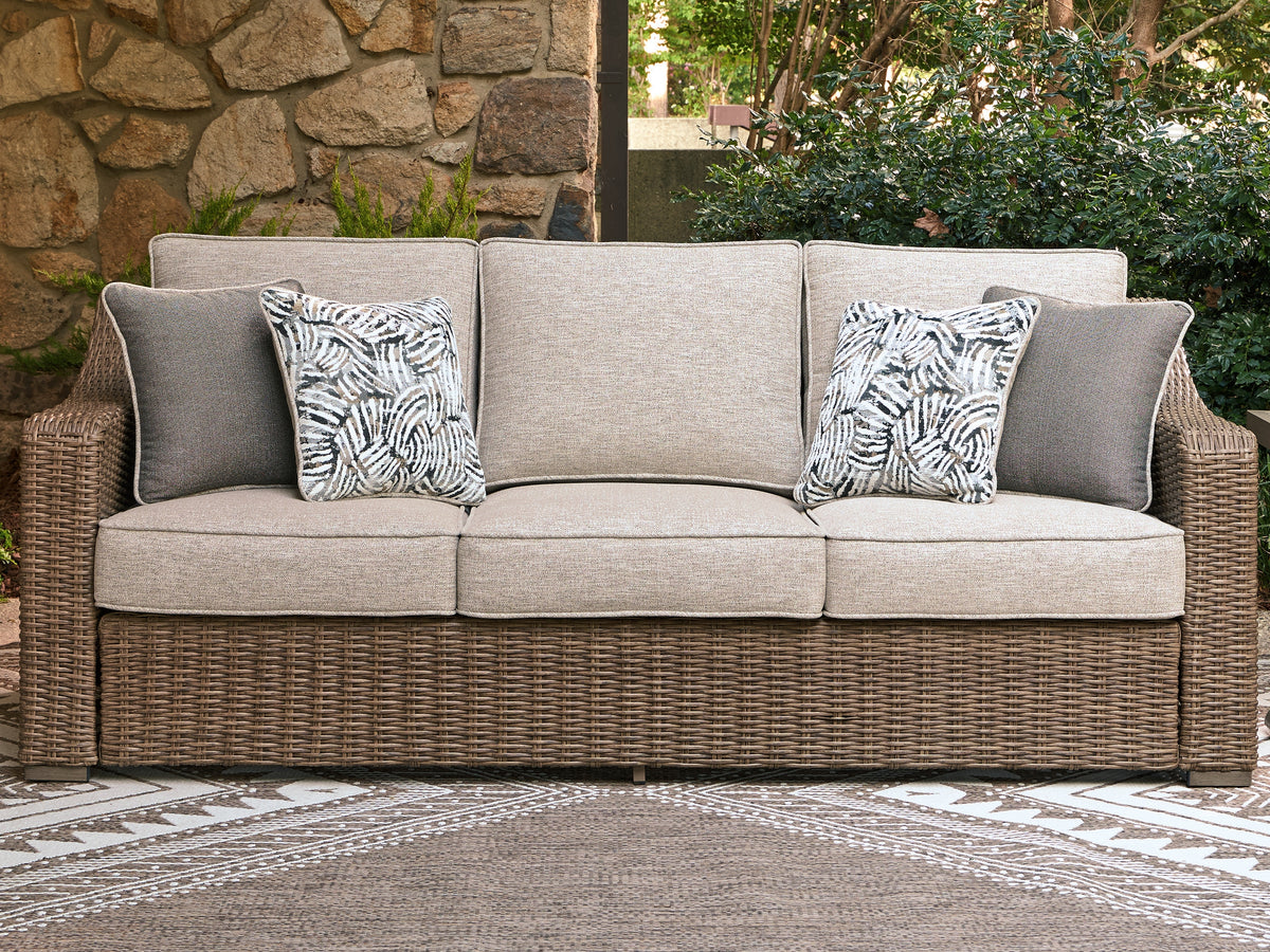 Diamond Furniture - Ashley Furniture - Laguna Heights Outdoor Sofa with Cushion - Sofa with Cushion - PCP790-838