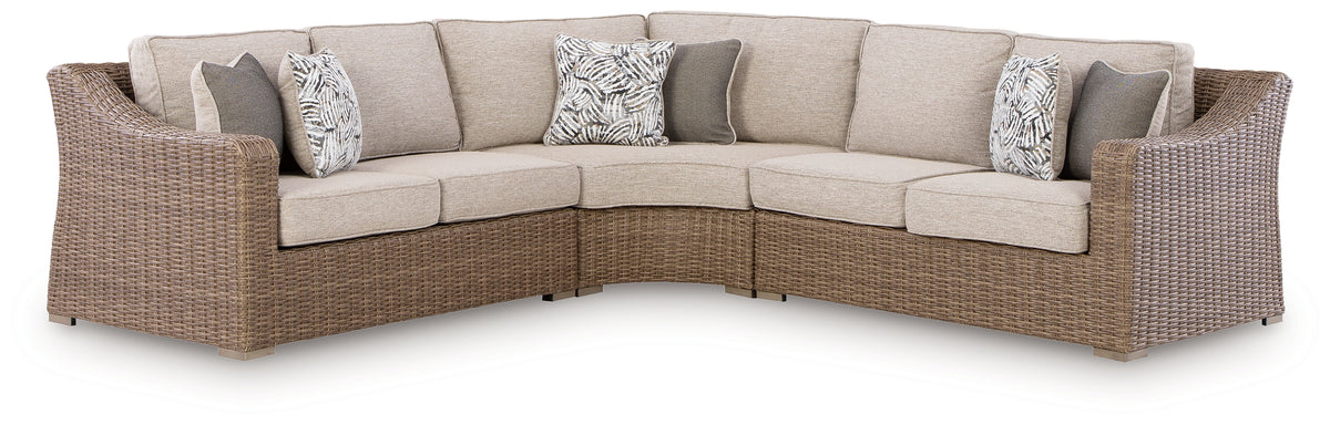 Diamond Furniture - Ashley Furniture - Laguna Heights 3-Piece Outdoor Sectional - 3-Piece Outdoor Sectional - PCP790P1