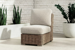 Diamond Furniture - Ashley Furniture - Beachcroft Outdoor Armless Chair with Cushion - Armless Chair w/Cushion - P791-846