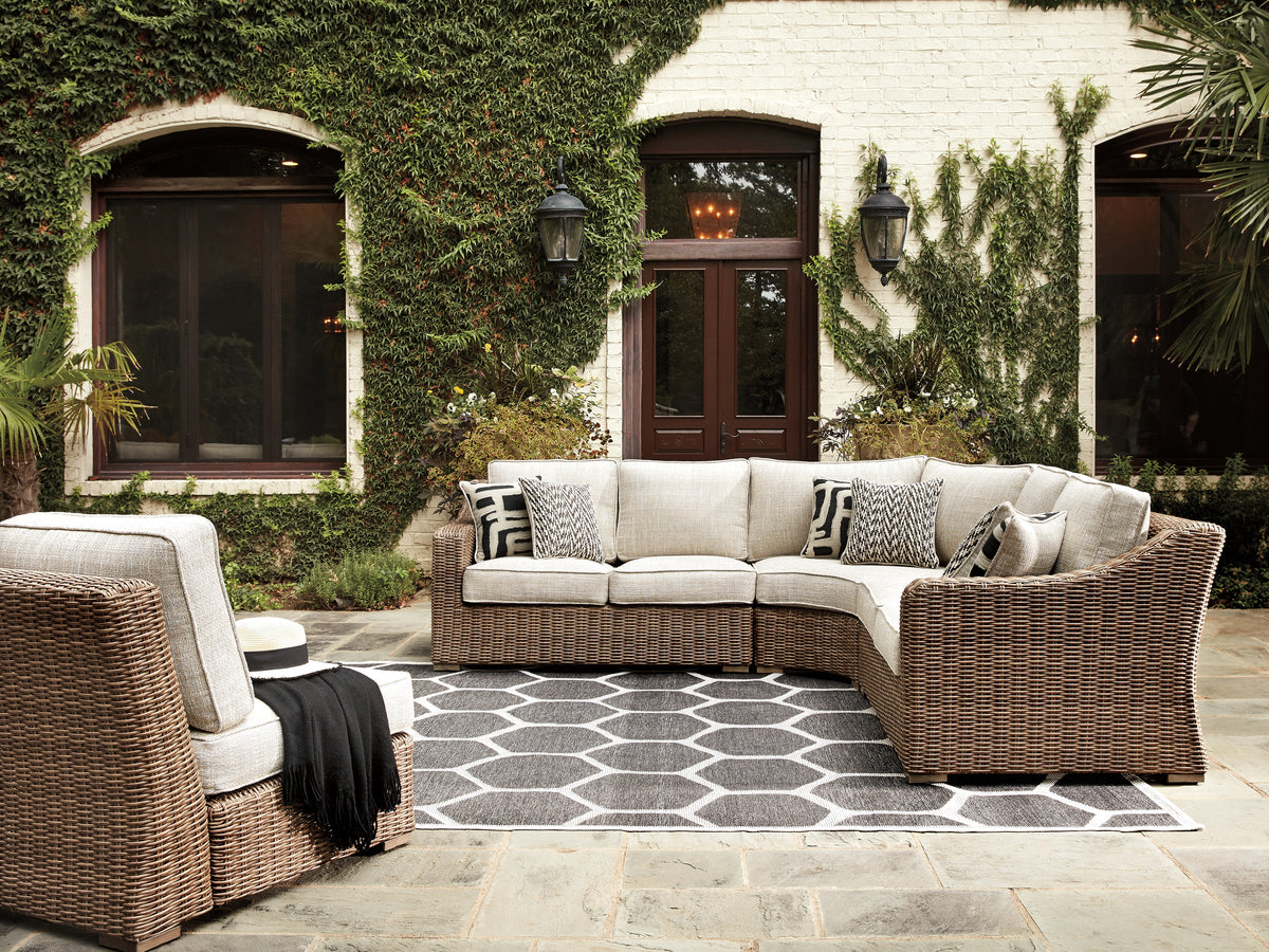 Diamond Furniture - Ashley Furniture - Beachcroft 5-Piece Outdoor Seating Set - 5-Piece Outdoor Seating Set - P791P8