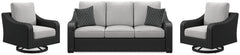 Diamond Furniture - Ashley Furniture - Beachcroft Outdoor Sofa and 2 Lounge Chairs - Outdoor Sofa and 2 Lounge Chairs - P792P8