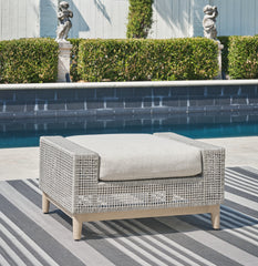 Diamond Furniture - Ashley Furniture - Seton Creek Outdoor - Round Bar Table w/UMB OPT / Beige - P798-613